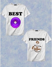 Set 2 tricouri albe - Best Friends Set 2 tricouri albe - Best Friends