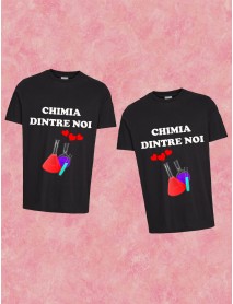 Set 2 tricouri personalizate unisex - Chimia dintre noi Set 2 tricouri personalizate unisex - Chimia dintre noi