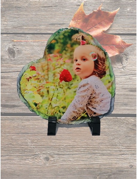 Tablou piatră ardezie inimă 15cm Tablou piatră ardezie inimă 15cm