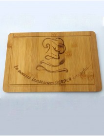 Tocator din lemn de bambus personalizat -chef mama