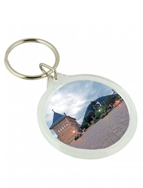 Breloc personalizat din plastic rotund Breloc personalizat din plastic rotund
