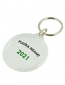 Breloc personalizat din plastic rotund