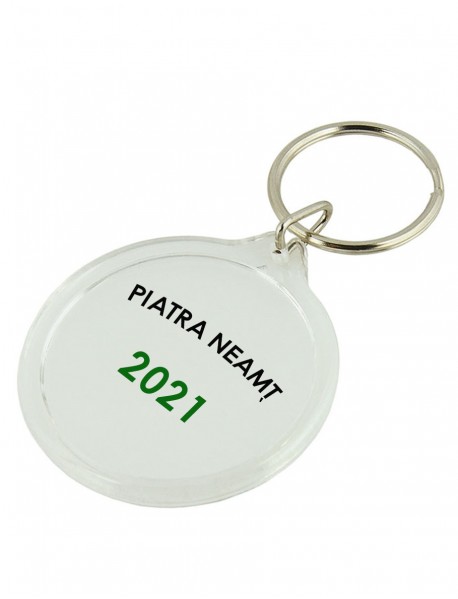 Breloc personalizat din plastic rotund Breloc personalizat din plastic rotund