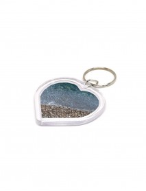 Breloc personalizat din plastic inimioara