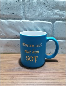 Cană - Pentru cel mai bun soț cu scris auriu
