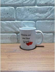 Cană - Pentru cel mai bun soț cu inimioare