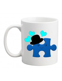 Set 2 căni Puzzle pentru el și ea