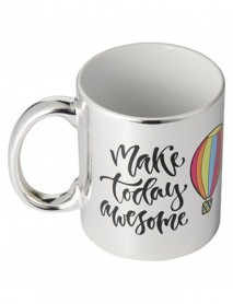 Cană cadou personalizată argintie lucioasă