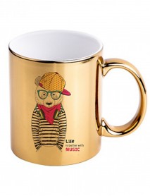 Cană cadou personalizată aurie lucioasă