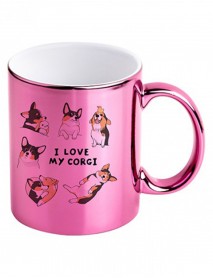 Cană cadou personalizată roz lucioasă