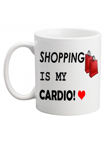 Cană - Shopping is my cardio