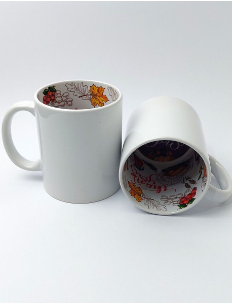 Cană albă cu interior personalizat - Thank you Cană albă cu interior personalizat - Thank you