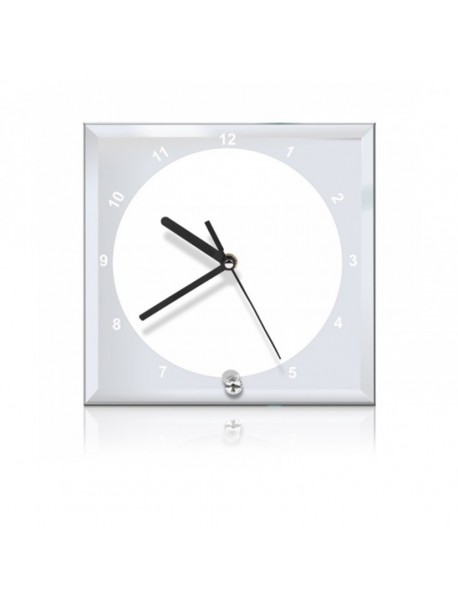 Ceas personalizat din sticlă pătrat 20cm Ceas personalizat din sticlă pătrat 20cm