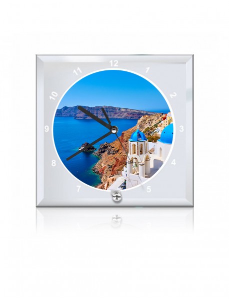 Ceas personalizat din sticlă pătrat 20cm Ceas personalizat din sticlă pătrat 20cm