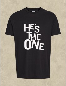 Tricou personalizat negru -  He is the one