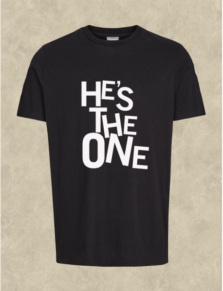 Tricou personalizat negru -  He is the one