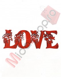 Ornament lemn de perete ” LOVE ” mid-33