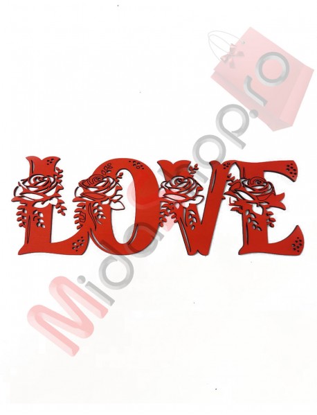 Ornament lemn de perete ” LOVE ” mid-33