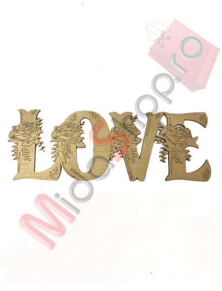 Ornament lemn de perete ” LOVE ” mid 32 Ornament lemn de perete ” LOVE ” mid 32