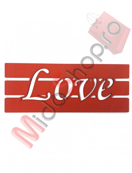 Ornament lemn de perete ”LOVE ” mid-36