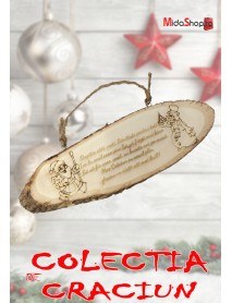 Ornament de perete din lemn Crăciun cu mesaj Ornament de perete din lemn Crăciun cu mesaj