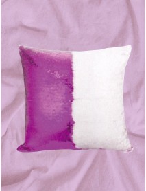 Pernă cu paiete reversibile personalizată mov