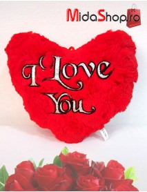 Perna cadou inimioara pufoasa - I love you Perna cadou inimioara pufoasa - I love you