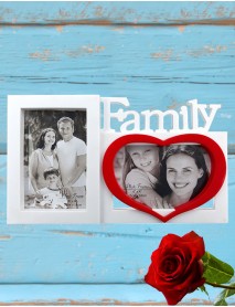 Ramă foto personalizată colaj 2 poze - Family Ramă foto personalizată colaj 2 poze - Family