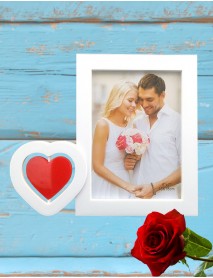 Rama foto personalizata - inimioara -poza 10x15cm Rama foto personalizata - inimioara -poza 10x15cm