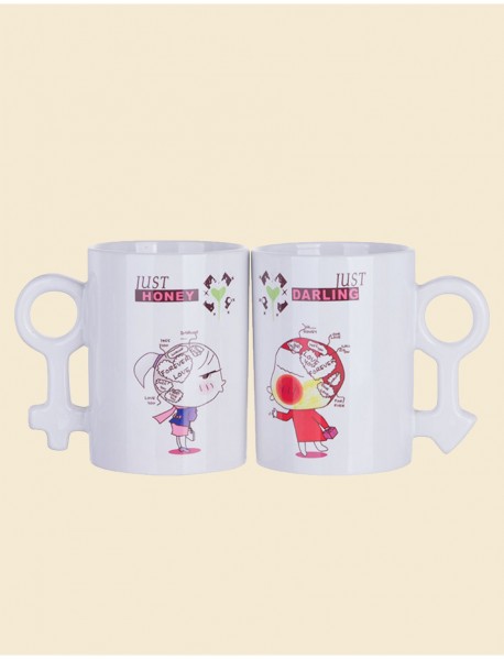 Set 2 căni pentru îndrăgostiți 