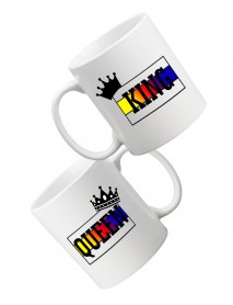 Set 2 căni Queen și King