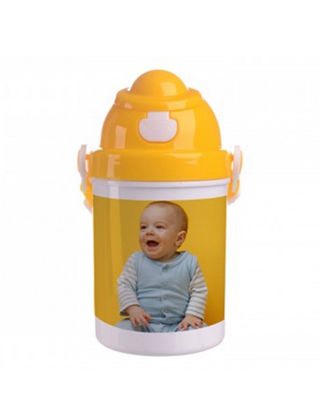 Bidon plastic pentru copii galben 400ml Bidon plastic pentru copii galben 400ml