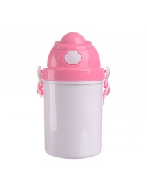 Bidon plastic  copii roz 400 ml 