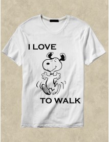 Tricou personalizat alb - I love to walk Tricou personalizat alb - I love to walk