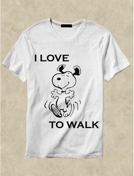 Tricou personalizat alb - I love to walk Tricou personalizat alb - I love to walk