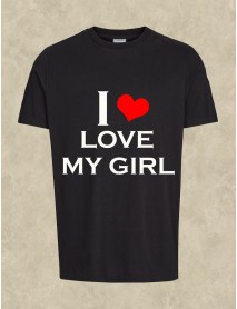 Tricou personalizat negru - I love my girl Tricou personalizat negru - I love my girl