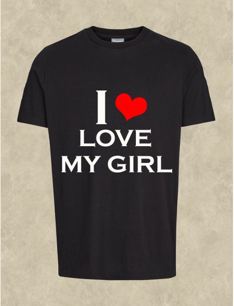 Tricou personalizat negru - I love my girl Tricou personalizat negru - I love my girl