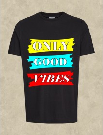 Tricou personalizat negru - Only good vibes Tricou personalizat negru - Only good vibes